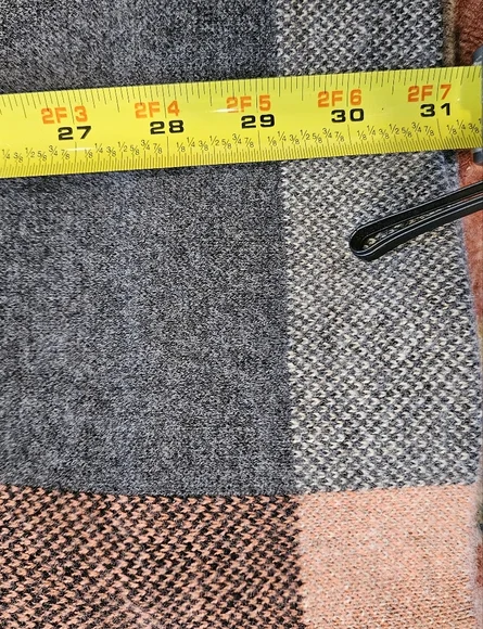 Anthropologie Field Flower Pink Gray 100% Wool Coat Size XL - Picture 7 of 7